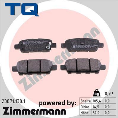 TQ TQ-BP0601 - Bremžu uzliku kompl., Disku bremzes www.autospares.lv