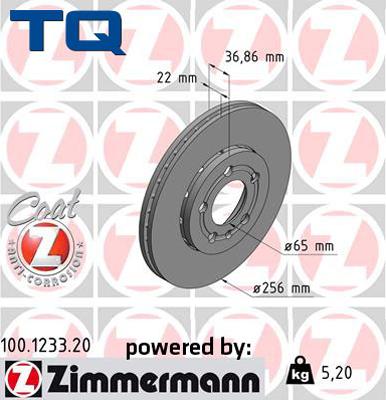 TQ TQ-BD0003 - Тормозной диск www.autospares.lv