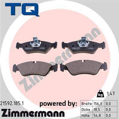 TQ TQ-BP0020 - Brake Pad Set, disc brake www.autospares.lv