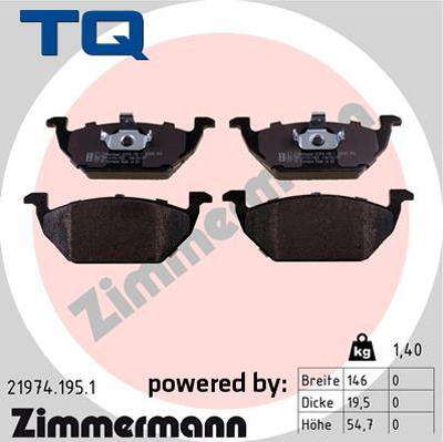 TQ TQ-BP0031 - Тормозные колодки, дисковые, комплект www.autospares.lv