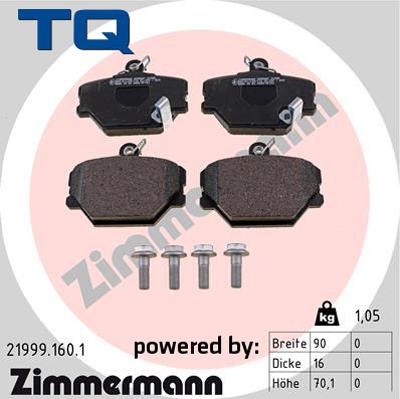 TQ 222653 - Тормозные колодки, дисковые, комплект www.autospares.lv