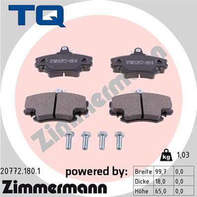 TQ 222624 - Тормозные колодки, дисковые, комплект www.autospares.lv