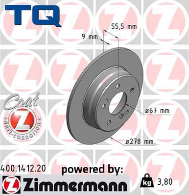 TQ 222749 - Bremžu diski www.autospares.lv