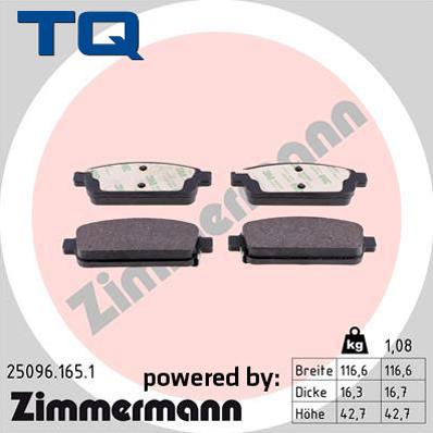 TQ 222738 - Brake Pad Set, disc brake www.autospares.lv