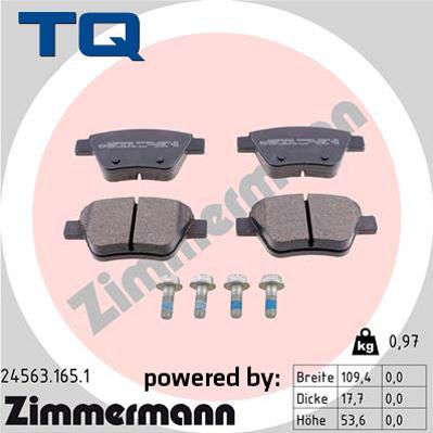 TQ 222721 - Тормозные колодки, дисковые, комплект www.autospares.lv