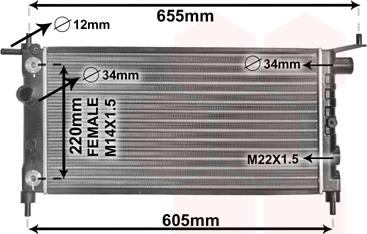 TQ TQ-37002184 - Radiator, engine cooling www.autospares.lv