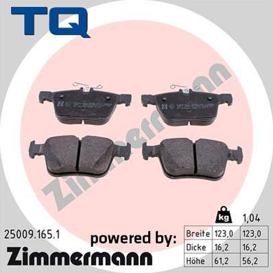 TQ TQ-BP0909 - Тормозные колодки, дисковые, комплект www.autospares.lv