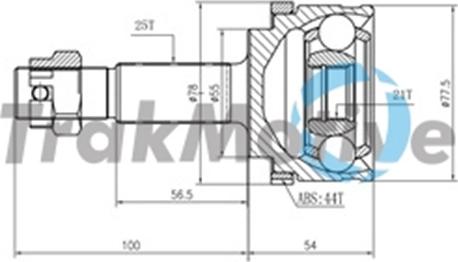 TrakMotive 40-0817 - Šarnīru komplekts, Piedziņas vārpsta www.autospares.lv