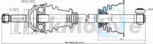 TrakMotive 30-0748 - Piedziņas vārpsta www.autospares.lv