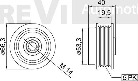 Trevi Automotive AP1045 - Шкив генератора, муфта www.autospares.lv