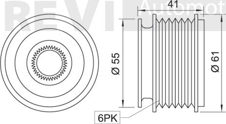 Trevi Automotive AP1004 - Piedziņas skriemelis, Ģenerators www.autospares.lv