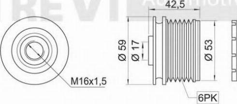 Trevi Automotive AP1087 - Шкив генератора, муфта www.autospares.lv