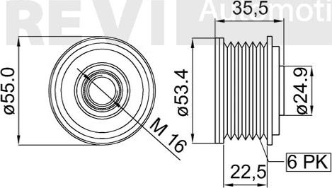 Trevi Automotive AP1070 - Шкив генератора, муфта www.autospares.lv