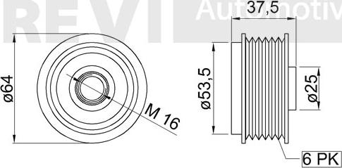 Trevi Automotive AP1148 - Piedziņas skriemelis, Ģenerators www.autospares.lv