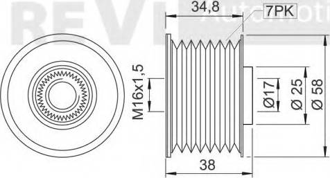 Trevi Automotive AP1183 - Шкив генератора, муфта www.autospares.lv