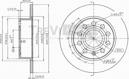 Trevi Automotive BD1057 - Bremžu diski autospares.lv