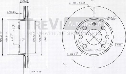 Trevi Automotive BD1145 - Тормозной диск www.autospares.lv