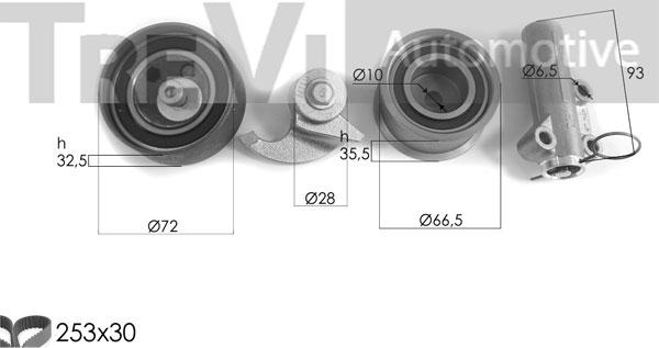 Trevi Automotive KD1462 - Zobsiksnas komplekts www.autospares.lv