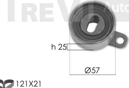 Trevi Automotive KD1404 - Zobsiksnas komplekts autospares.lv