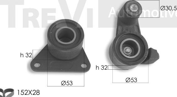 Trevi Automotive KD1418 - Zobsiksnas komplekts www.autospares.lv