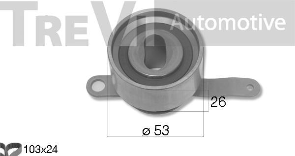 Trevi Automotive KD1482 - Zobsiksnas komplekts www.autospares.lv