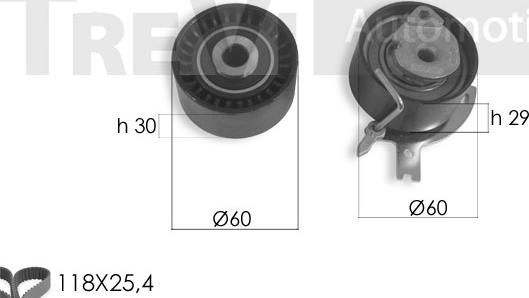 Trevi Automotive KD1422 - Zobsiksnas komplekts www.autospares.lv