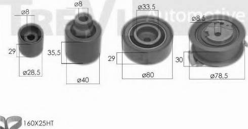 Trevi Automotive KD1471 - Zobsiksnas komplekts autospares.lv