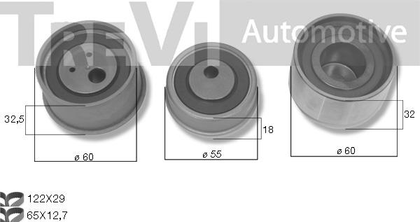 Trevi Automotive KD1508 - Zobsiksnas komplekts autospares.lv