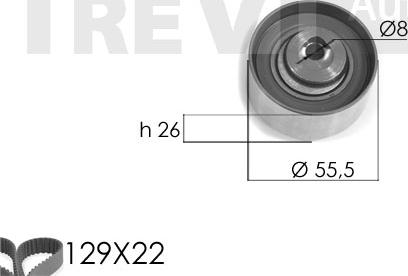 Trevi Automotive KD1091 - Zobsiksnas komplekts www.autospares.lv