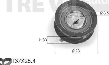 Trevi Automotive KD1092 - Zobsiksnas komplekts autospares.lv