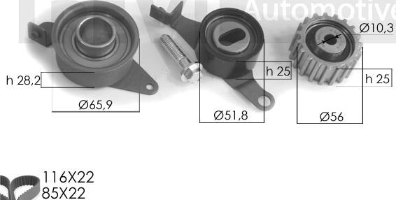 Trevi Automotive KD1041 - Zobsiksnas komplekts autospares.lv