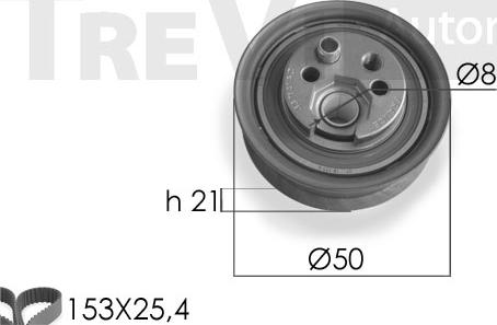 Trevi Automotive KD1059 - Zobsiksnas komplekts autospares.lv