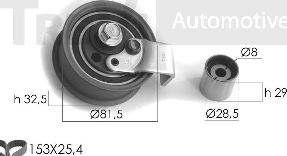 Trevi Automotive KD1057 - Zobsiksnas komplekts www.autospares.lv