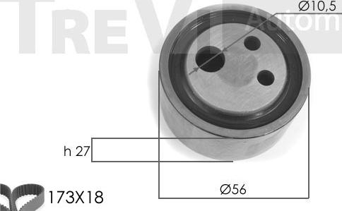 Trevi Automotive KD1063 - Timing Belt Set www.autospares.lv