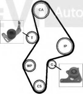 Trevi Automotive KD1004 - Комплект зубчатого ремня ГРМ www.autospares.lv