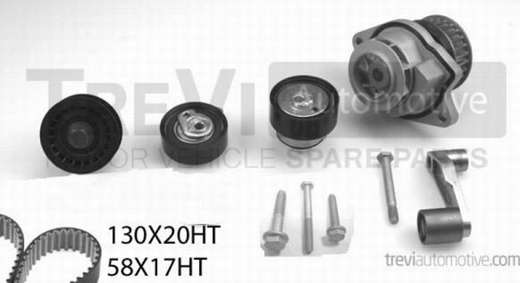 Trevi Automotive KD1000HP1 - Water Pump & Timing Belt Set www.autospares.lv