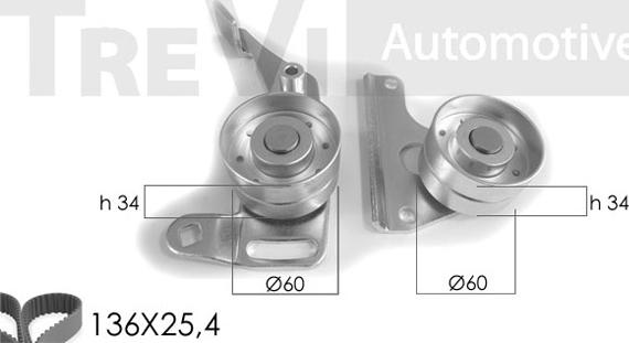 Trevi Automotive KD1003 - Zobsiksnas komplekts autospares.lv