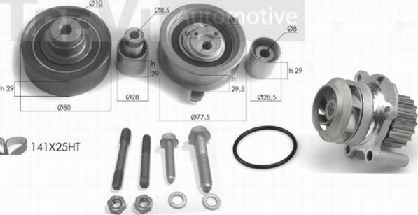 Trevi Automotive KD1002HP - Water Pump & Timing Belt Set www.autospares.lv