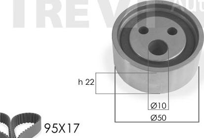 Trevi Automotive KD1002 - Zobsiksnas komplekts autospares.lv