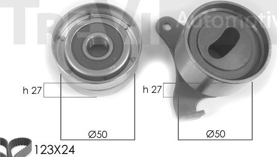 Trevi Automotive KD1023 - Zobsiksnas komplekts autospares.lv