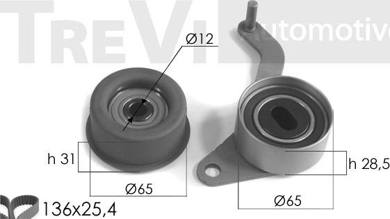 Trevi Automotive KD1076 - Zobsiksnas komplekts autospares.lv