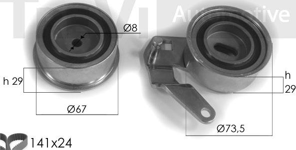 Trevi Automotive KD1072 - Zobsiksnas komplekts www.autospares.lv