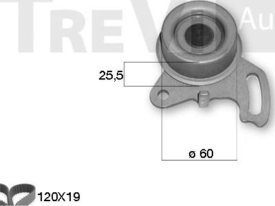 Trevi Automotive KD1151 - Timing Belt Set www.autospares.lv