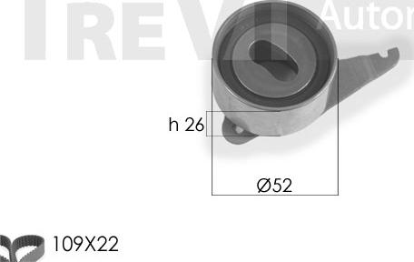 Trevi Automotive KD1152 - Zobsiksnas komplekts www.autospares.lv