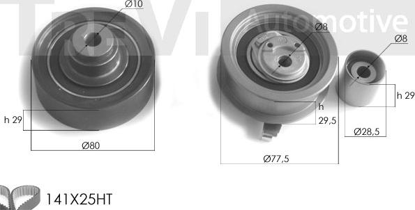 Trevi Automotive KD1100 - Zobsiksnas komplekts autospares.lv