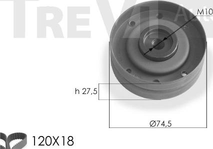 Trevi Automotive KD1102 - Zobsiksnas komplekts www.autospares.lv