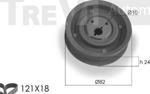 Trevi Automotive KD1111 - Zobsiksnas komplekts autospares.lv