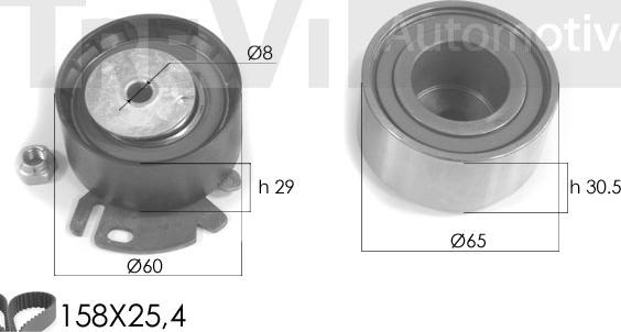 Trevi Automotive KD1183 - Timing Belt Set www.autospares.lv