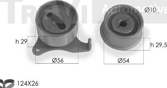 Trevi Automotive KD1139 - Zobsiksnas komplekts autospares.lv