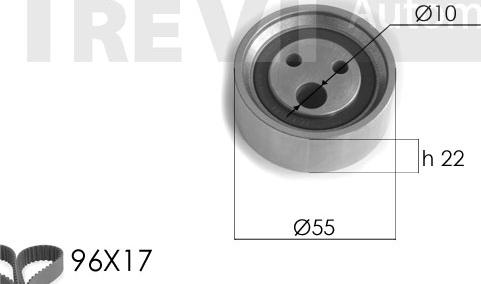 Trevi Automotive KD1171 - Zobsiksnas komplekts autospares.lv